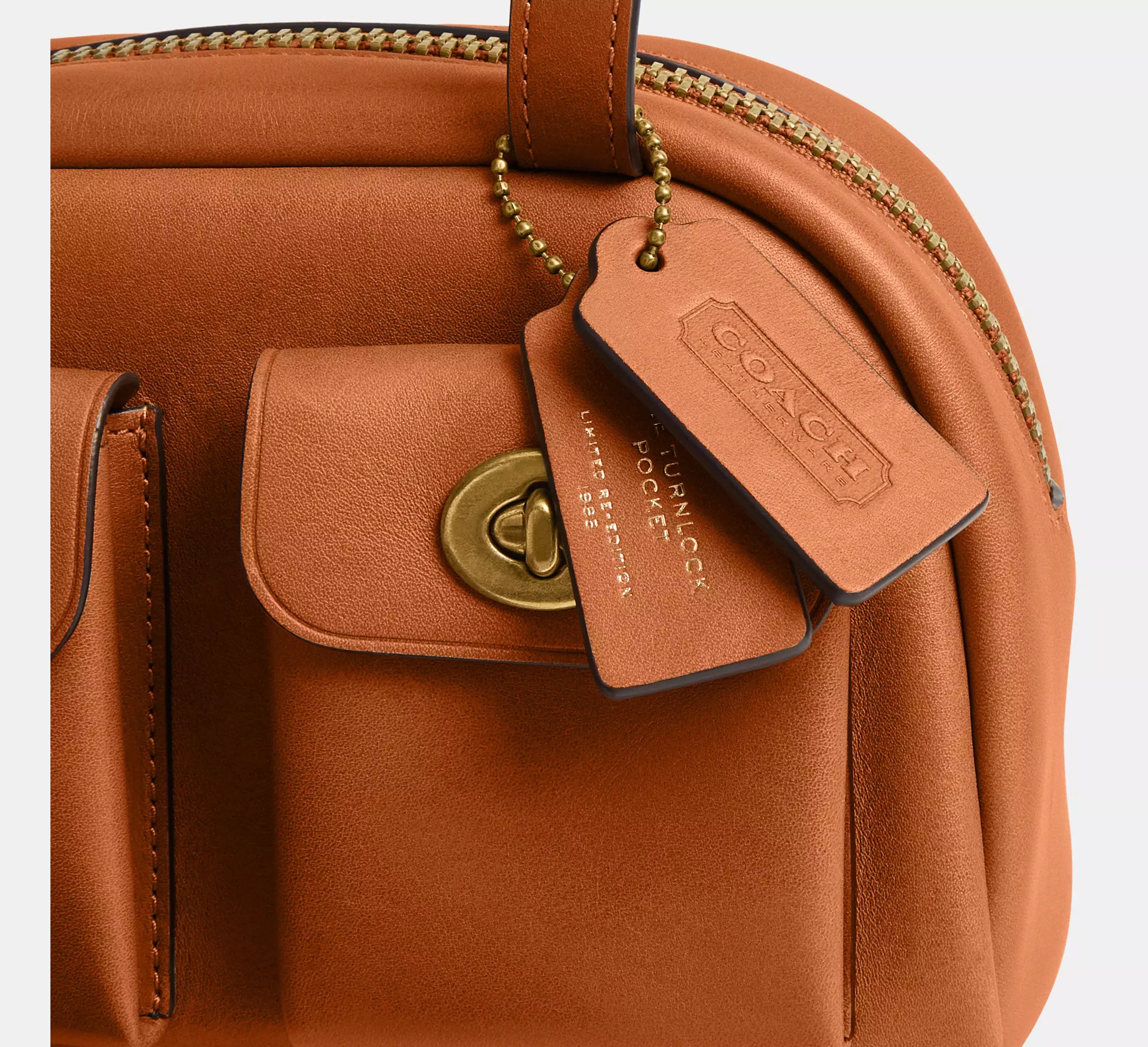Twin Turnlock Bag 20 - Toffee