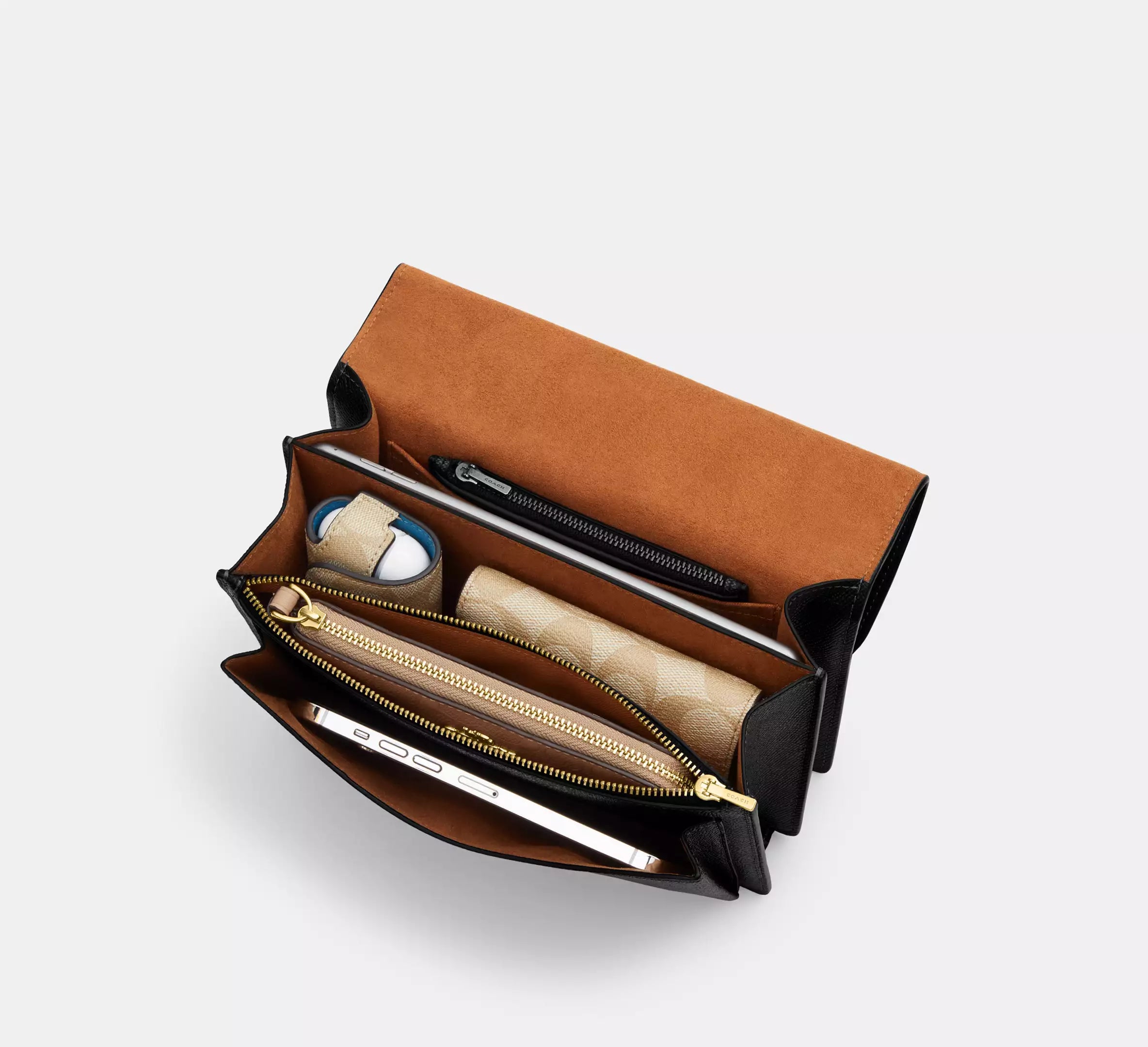 Klare Crossbody Bag In Signature Canvas - Leopard/Walnut Multi
