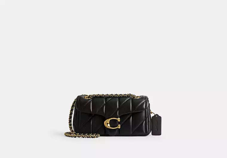 Tabby Shoulder Bag 20 With Pillow Quilting - Nappa leather/Brass/Black
