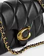 Tabby Shoulder Bag 20 With Pillow Quilting - Nappa leather/Brass/Black
