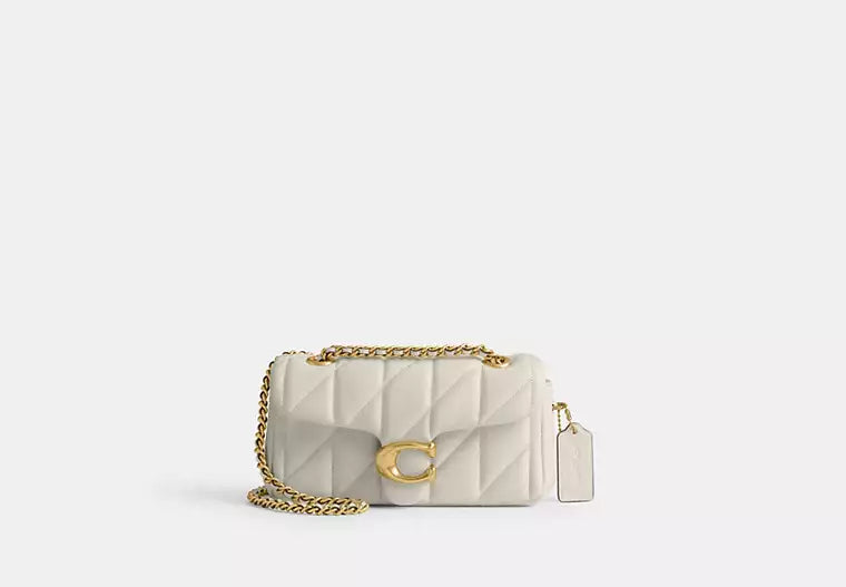 Tabby Shoulder Bag 20 With Pillow Quilting - Nappa leather/Brass/Chalk