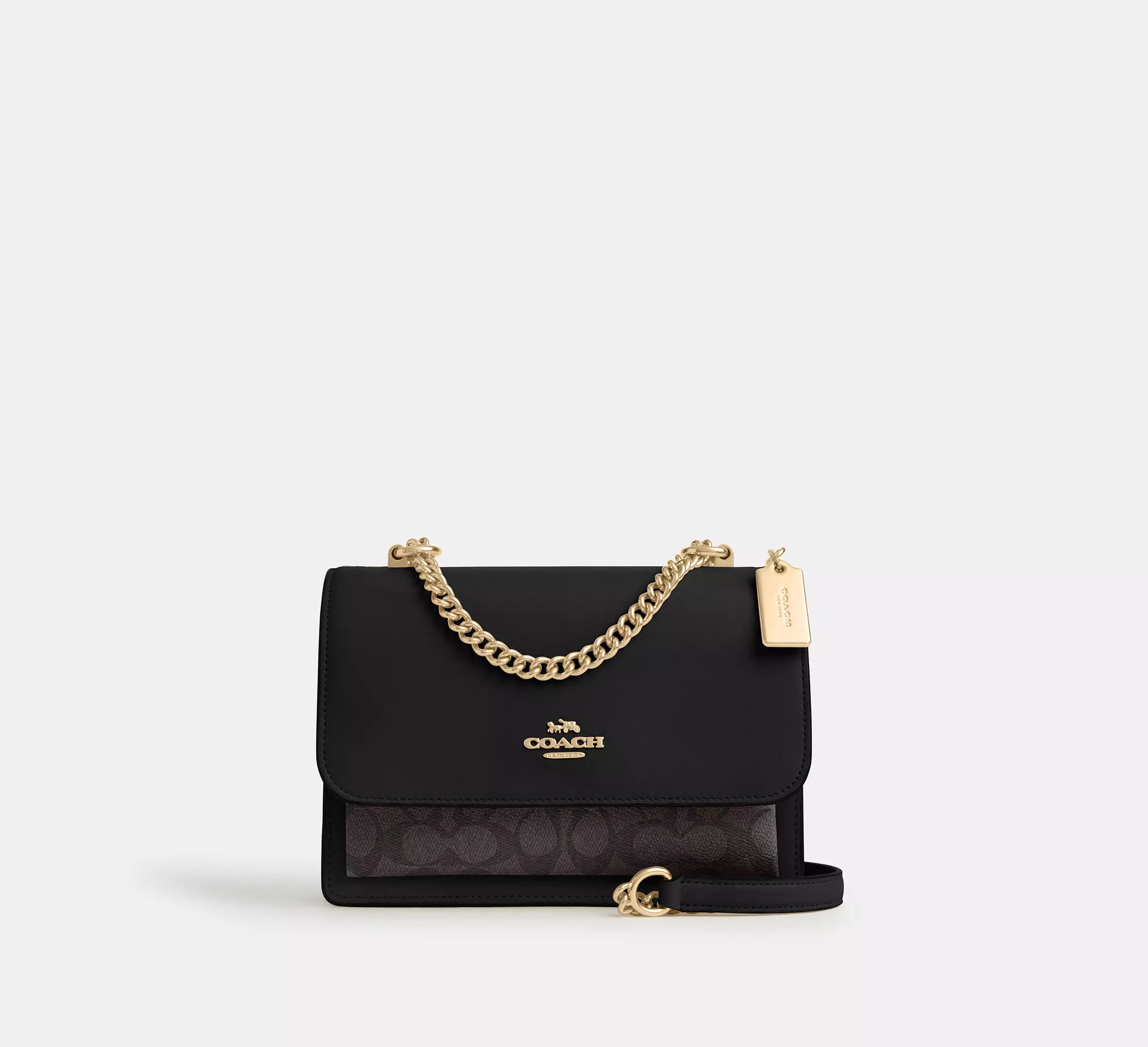 Klare Crossbody Bag In Signature Canvas - Walnut/Black