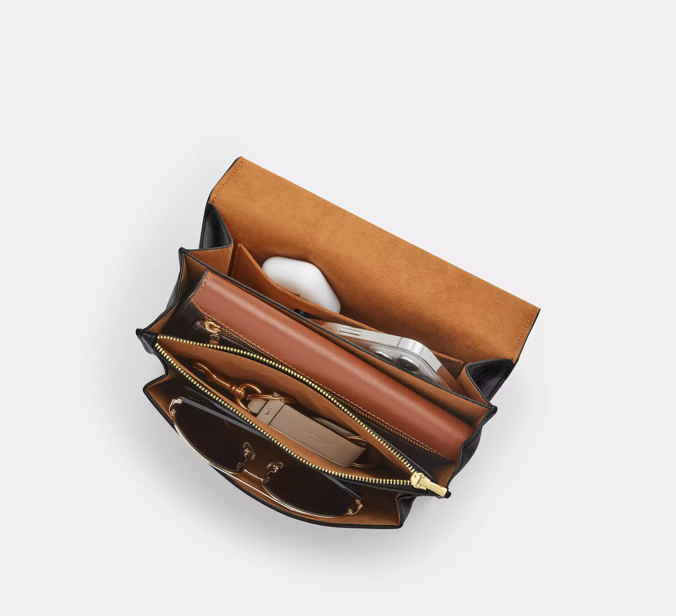 Klare Crossbody Bag In Signature Canvas - Walnut/Black