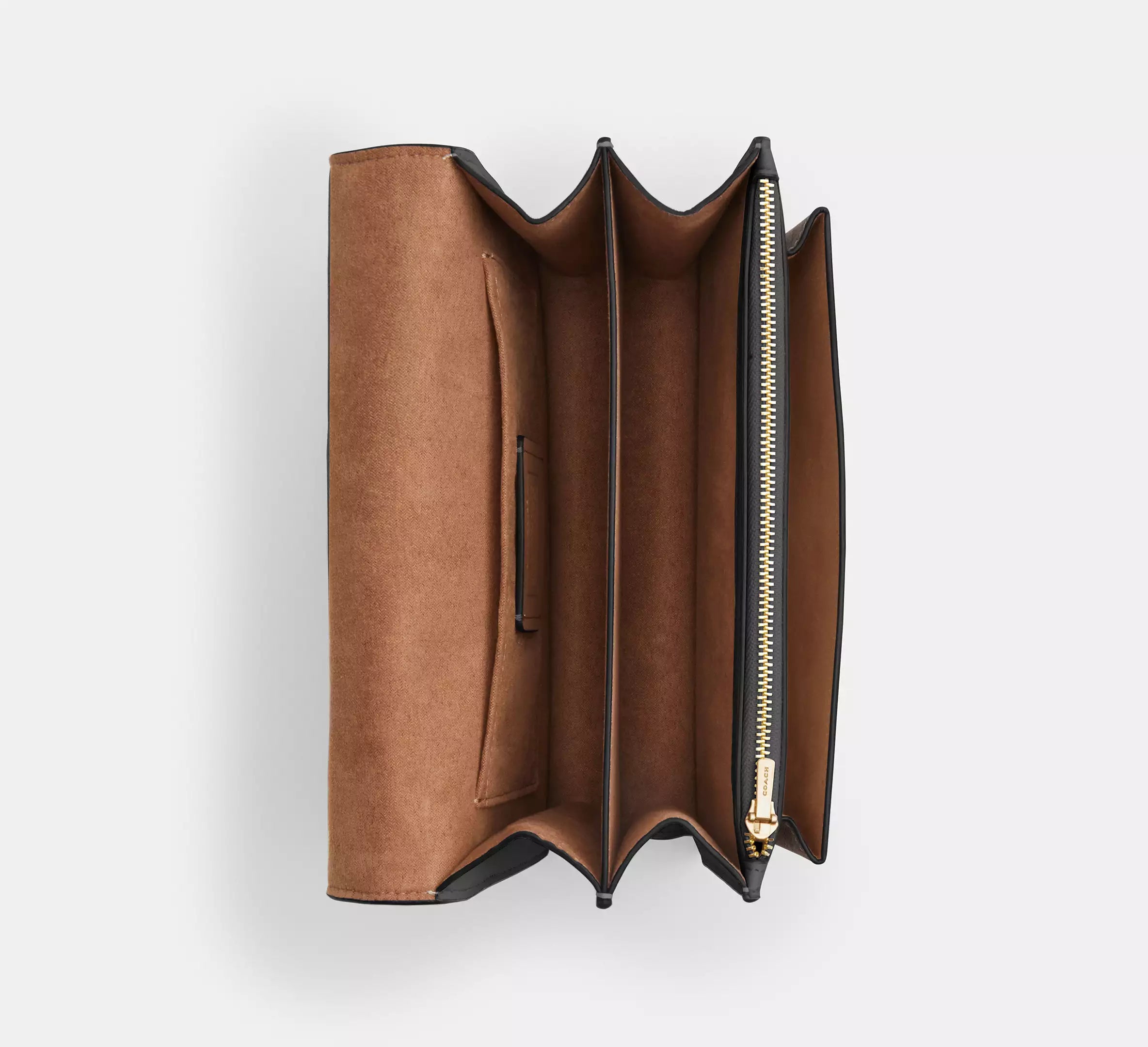 Klare Crossbody Bag In Signature Canvas - Walnut/Black