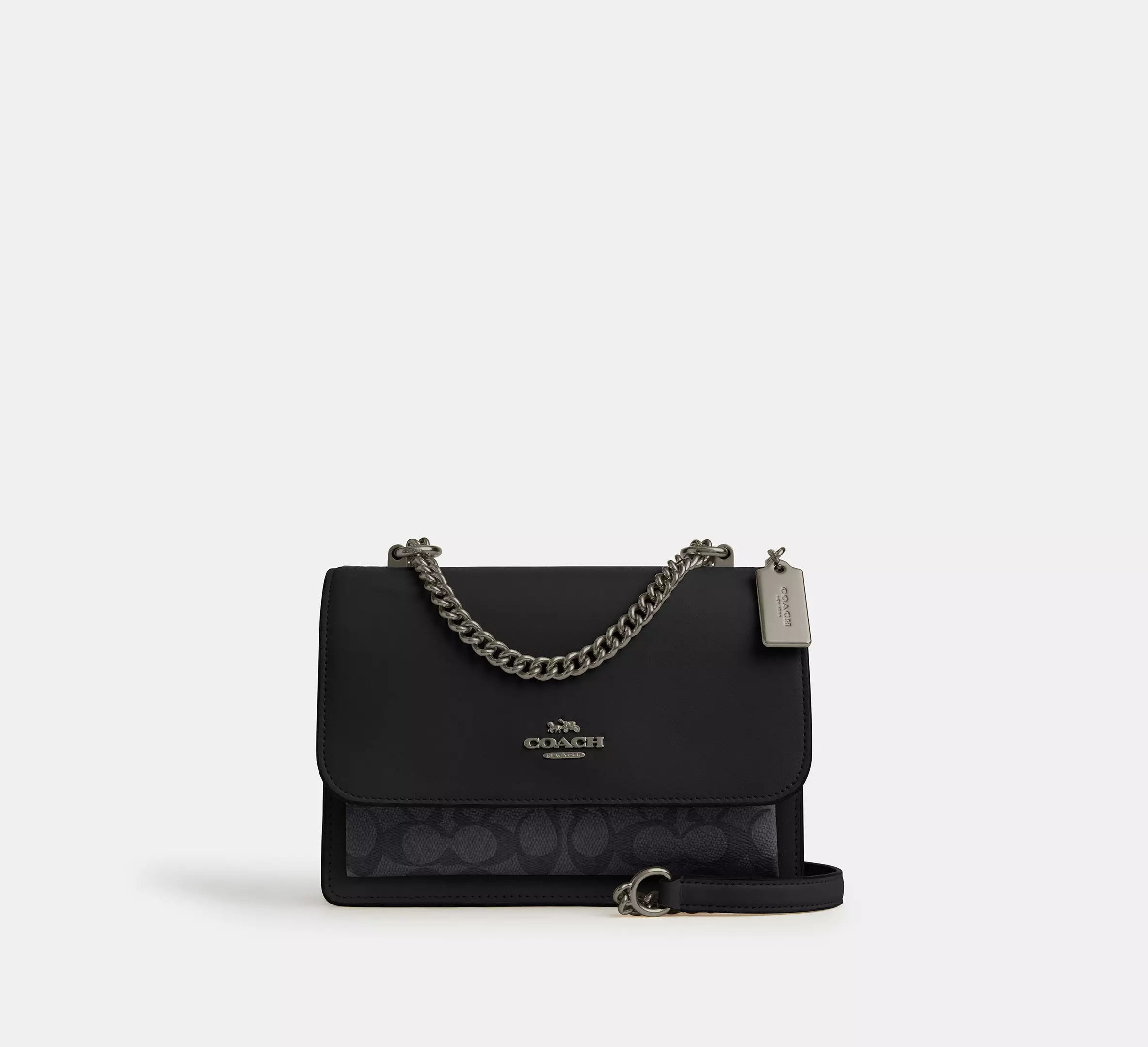 Klare Crossbody Bag In Signature Canvas - Charcoal/Black