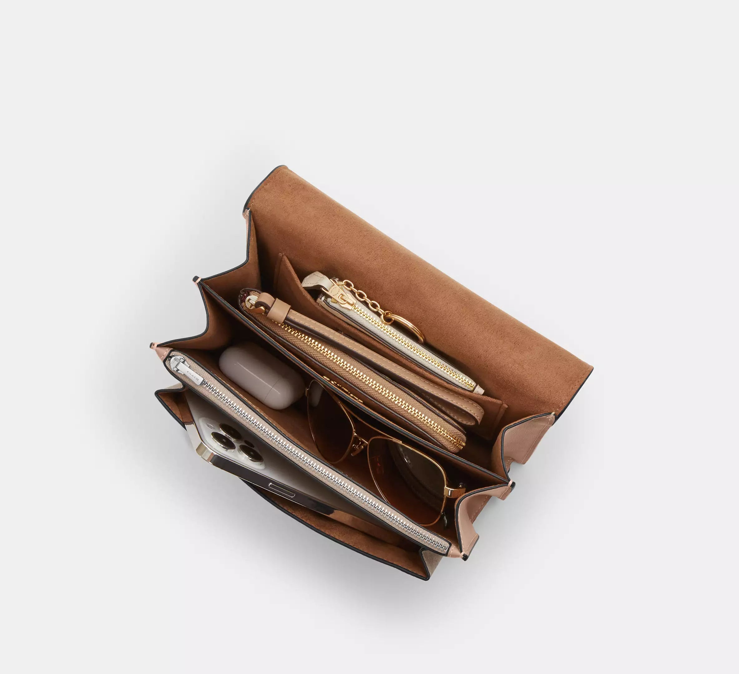 Klare Crossbody Bag In Signature Canvas - Sand/Taupe