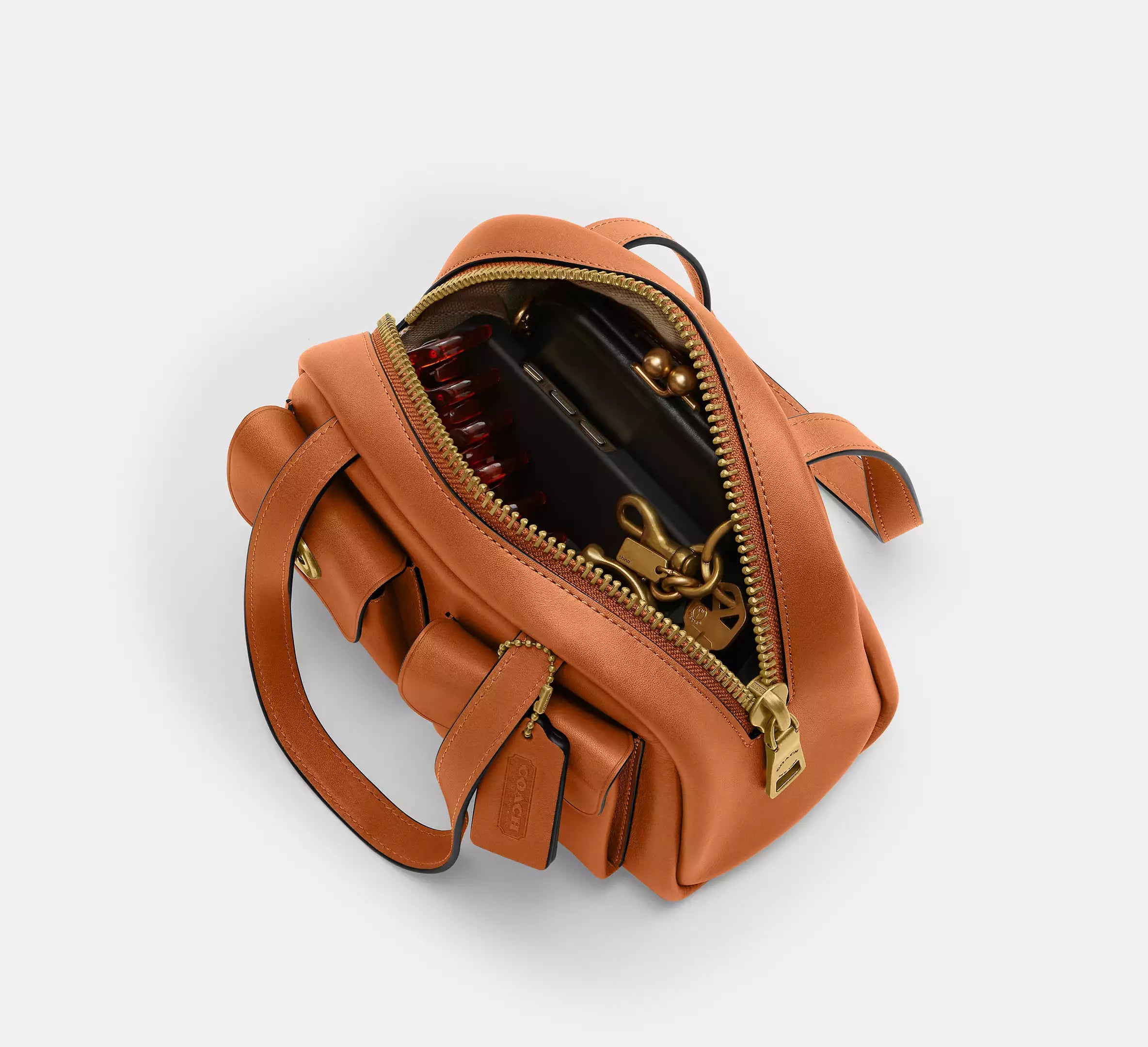 Twin Turnlock Bag 20 - Toffee