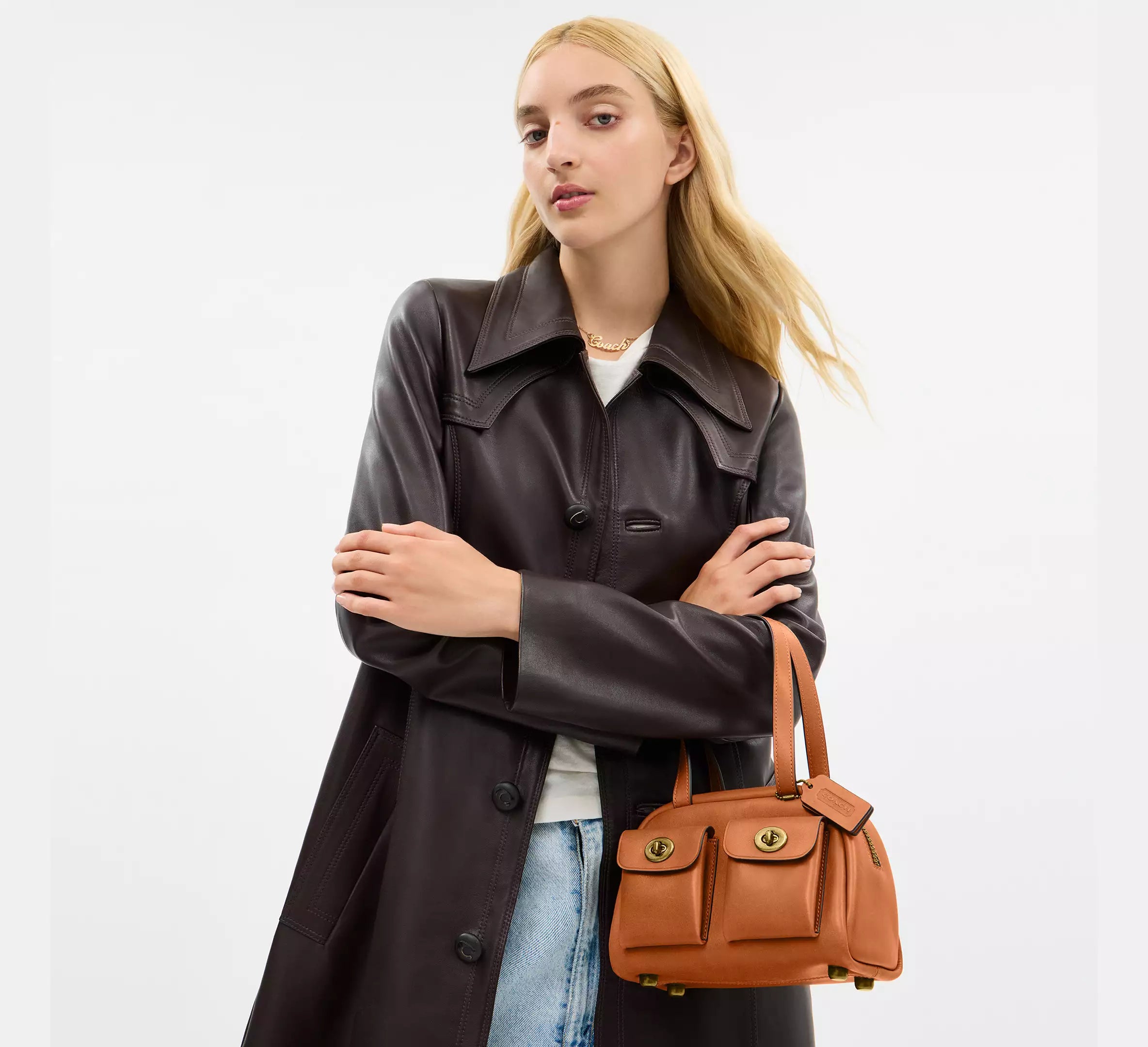 Twin Turnlock Bag 20 - Toffee