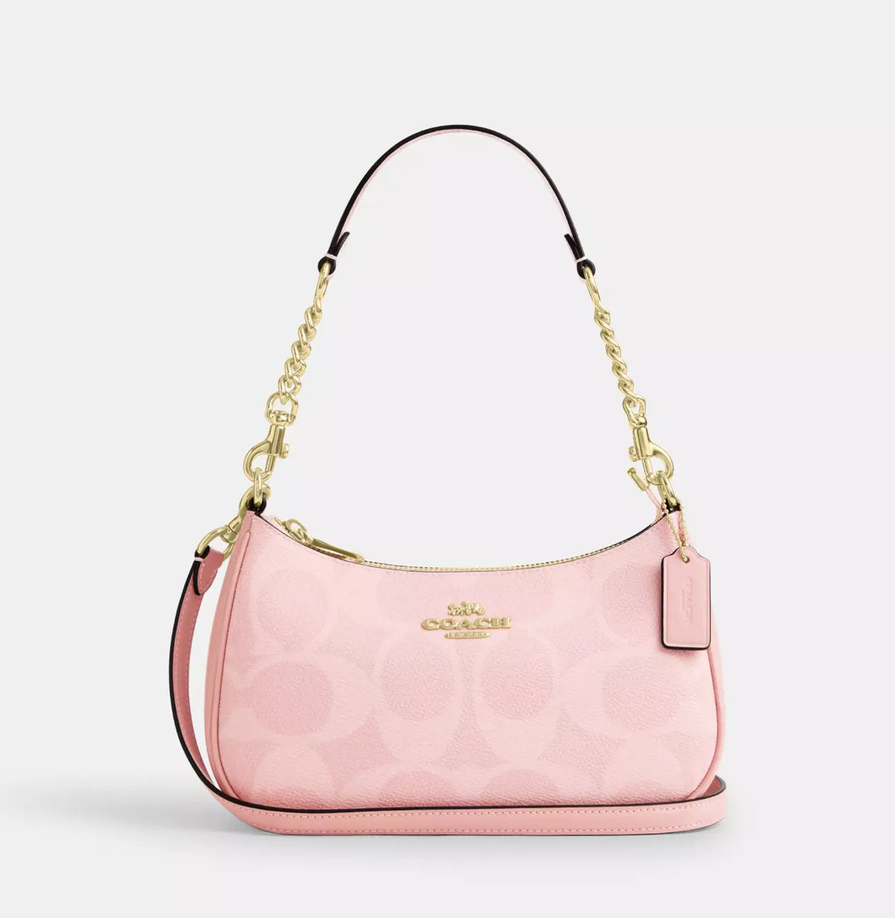 Coach Teri Shoulder Bag In Signature Powder Pink