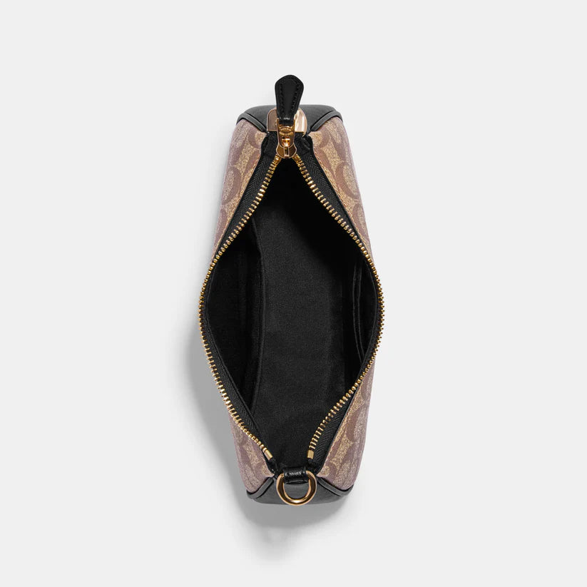 Teri Shoulder Bag In Signature Canvas - Khaki/Black