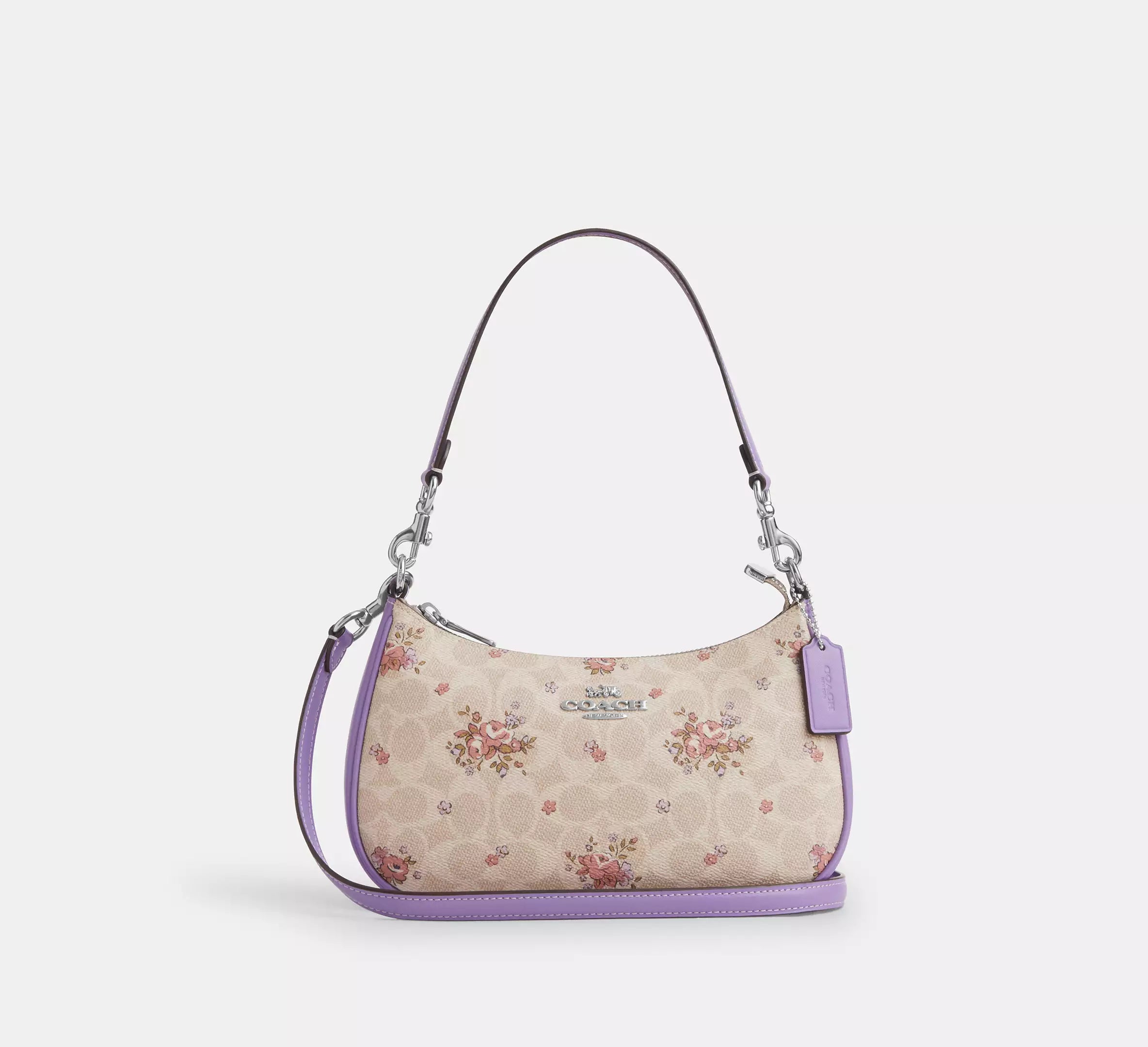 Teri Shoulder Bag In Signature Canvas With Floral Print