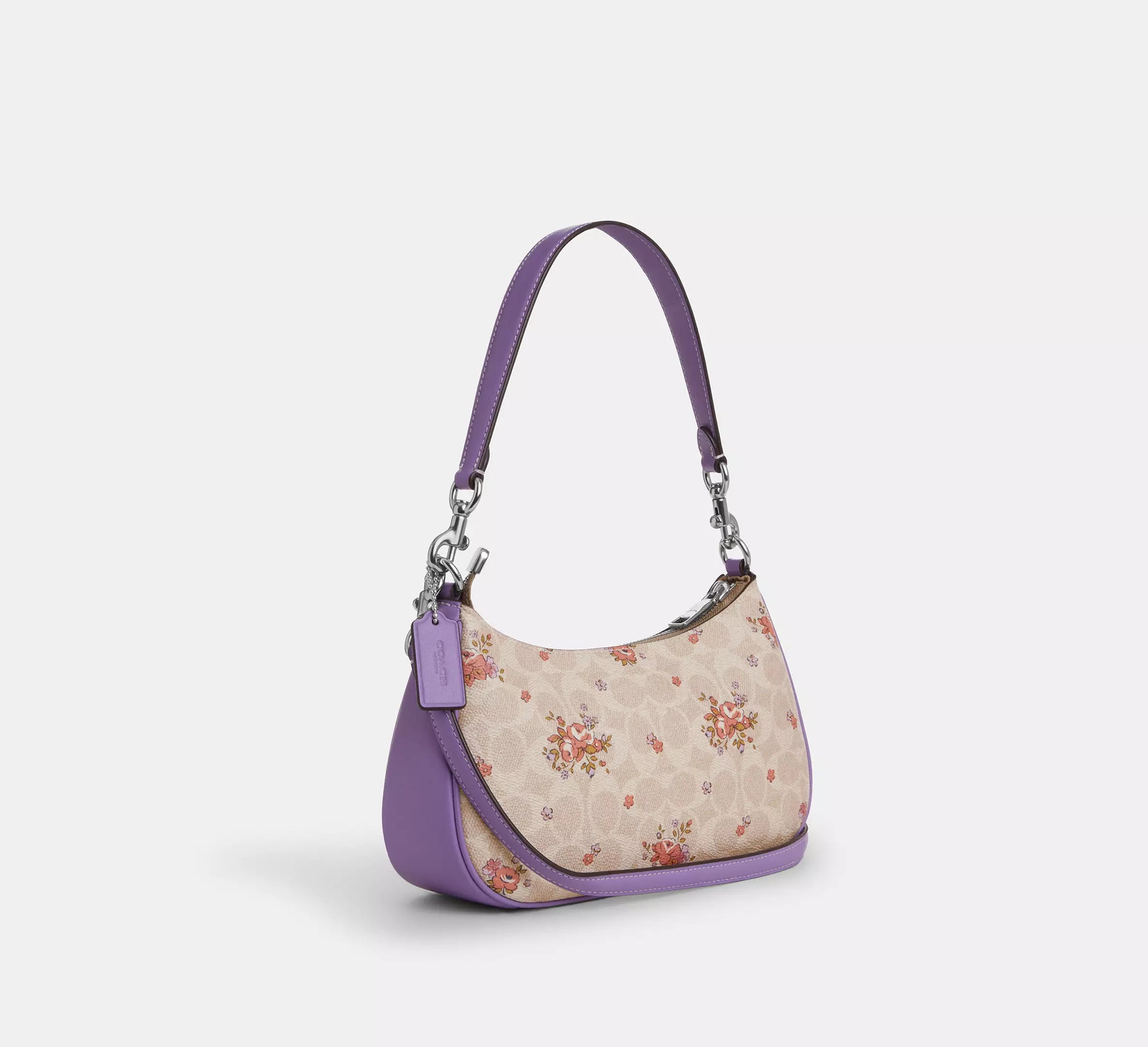 Teri Shoulder Bag In Signature Canvas With Floral Print