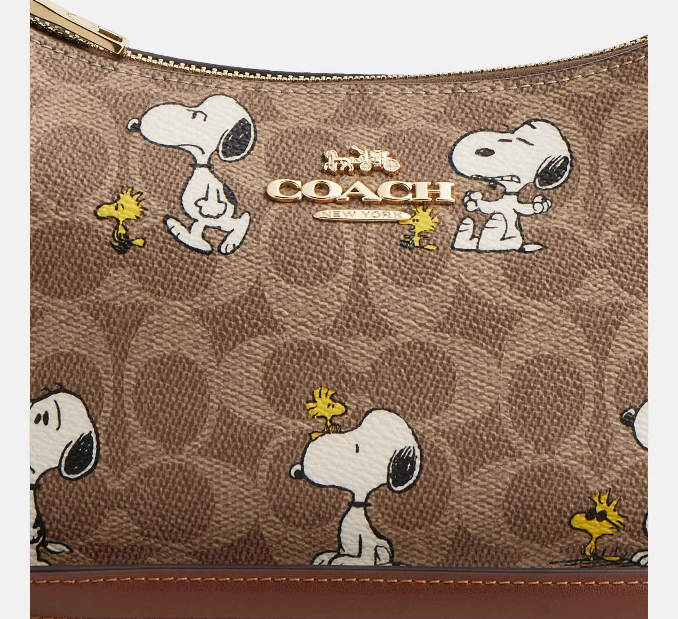 Coach X Peanuts Teri Shoulder Bag In Signature Canvas With Snoopy Print