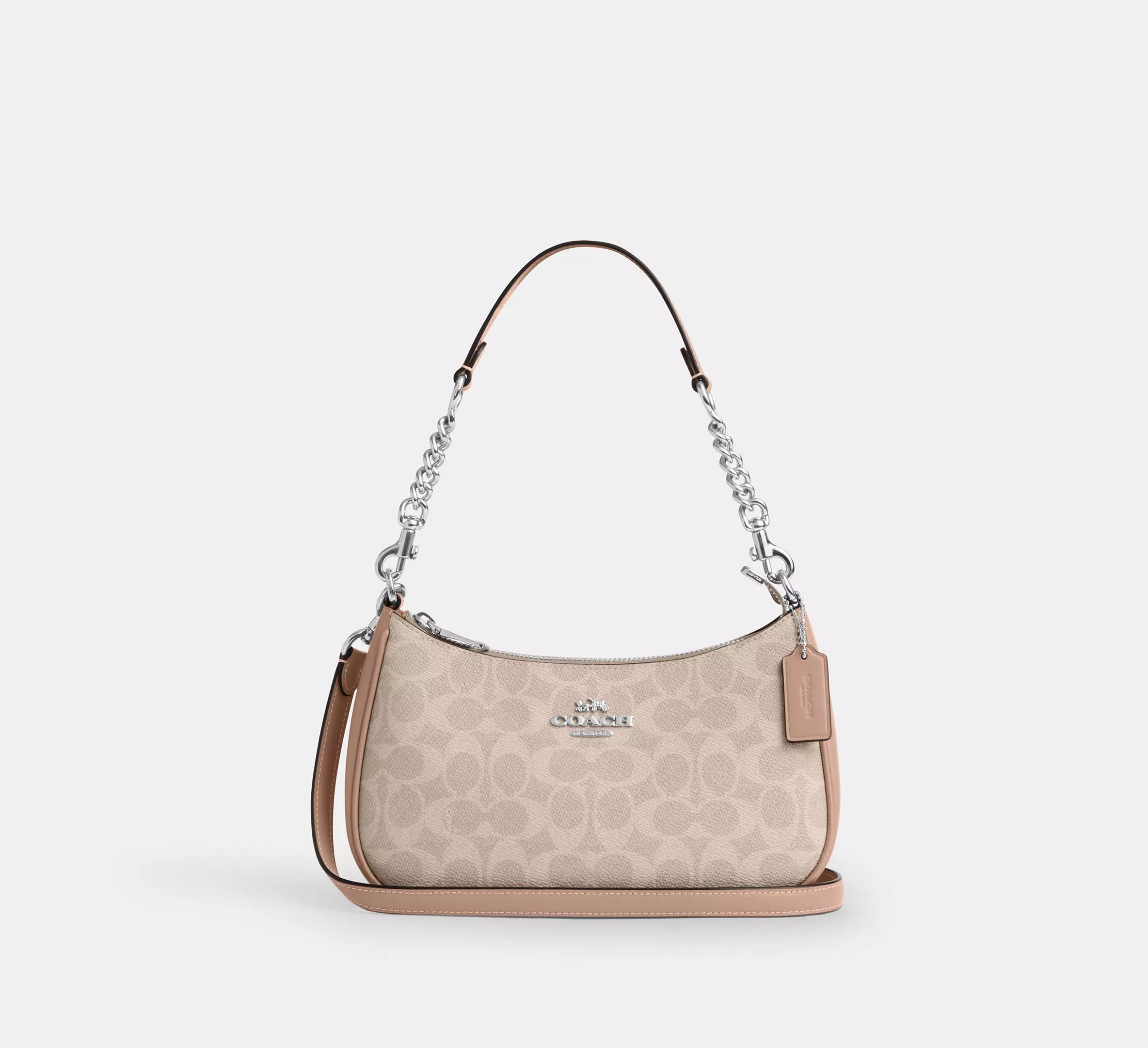 Teri Shoulder Bag In Signature Canvas - Sand