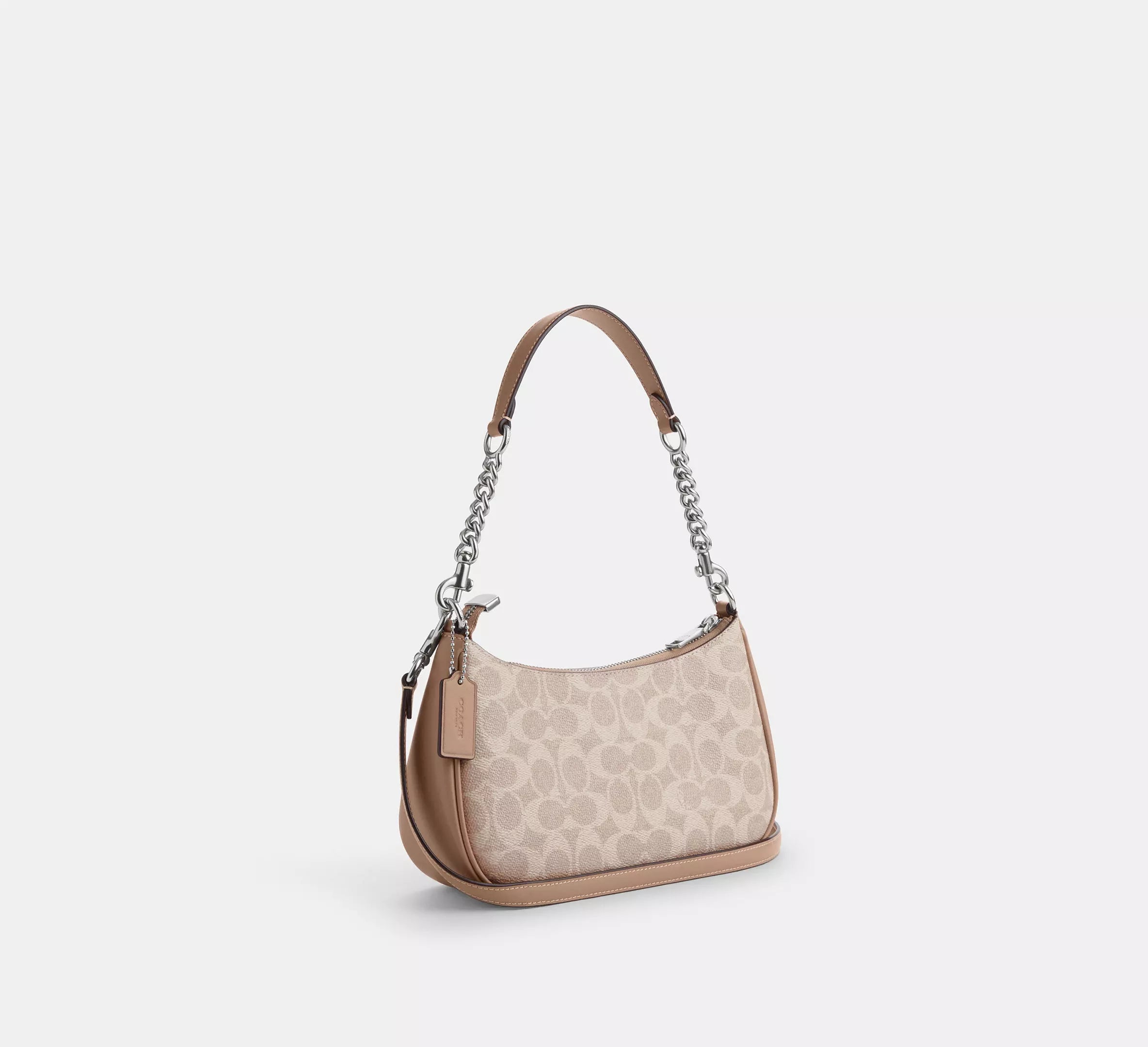 Teri Shoulder Bag In Signature Canvas - Sand