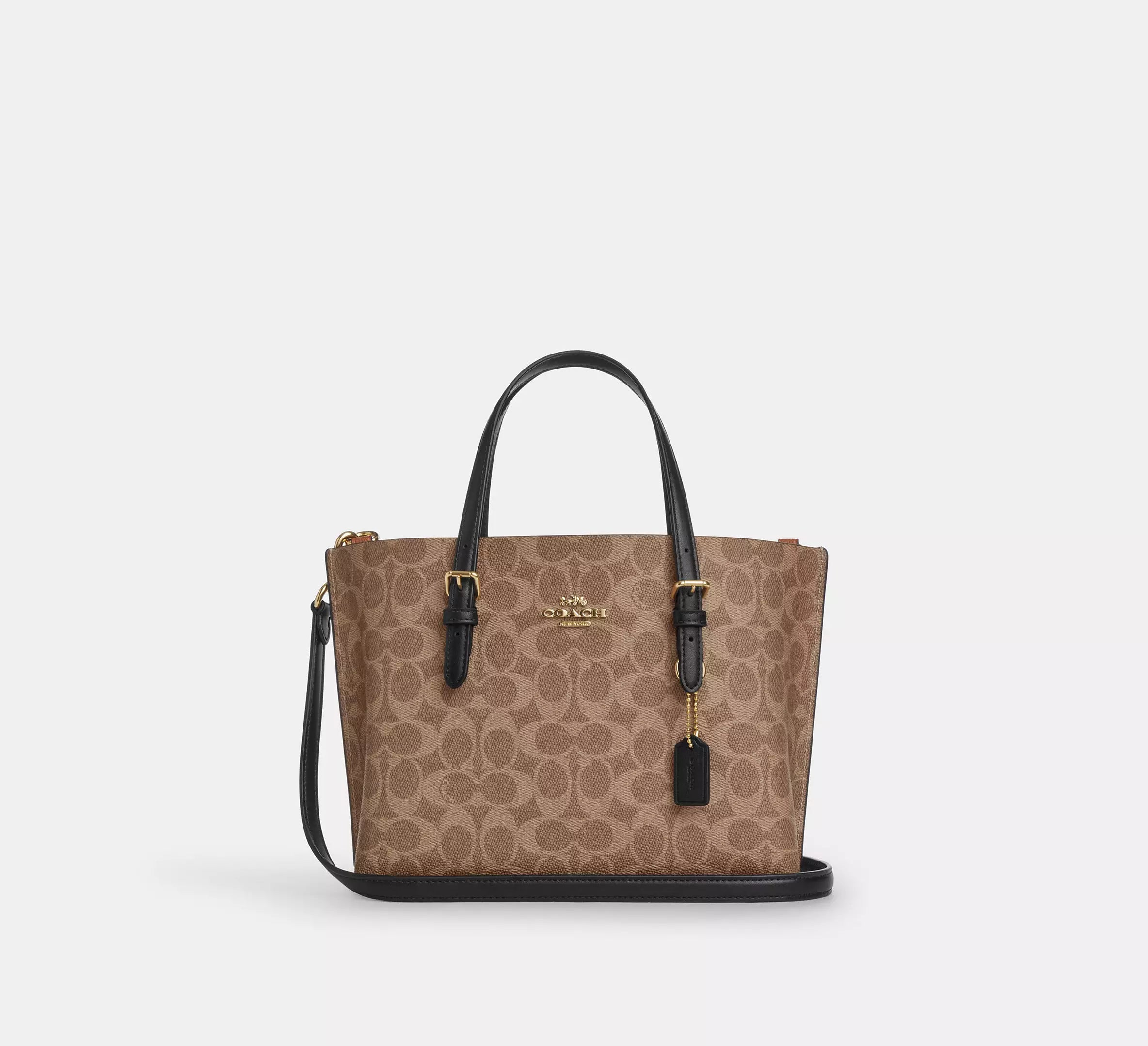 Mollie Tote Bag 25 In Signature Canvas -  Gold/Tan/Black