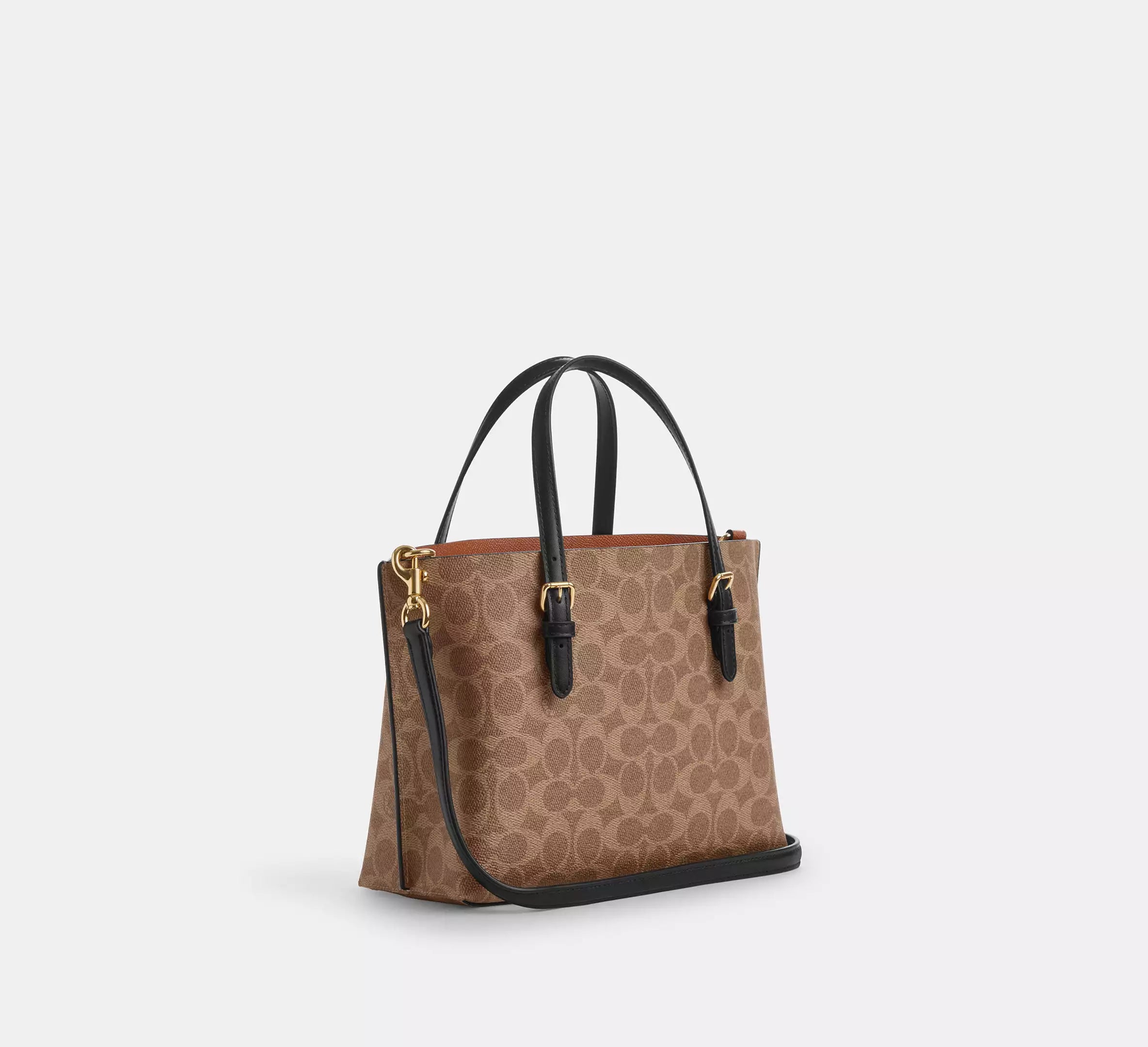 Mollie Tote Bag 25 In Signature Canvas -  Gold/Tan/Black