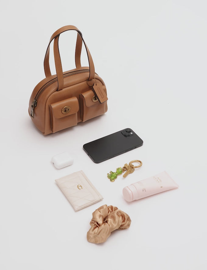 Twin Turnlock Bag 20 - Toffee